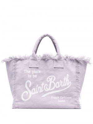Пляжная сумка с бахромой Mc2 Saint Barth. Цвет: фиолетовый