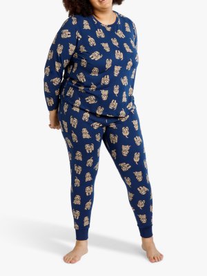Пижамный комплект Curve с принтом Cockapoo, темно-синий Chelsea Peers