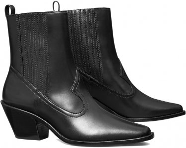 Ботинки Western Ankle Boot 45 mm, цвет Perfect Black Tory Burch