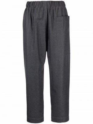 Sofie Dhoore укороченные брюки с эластичным поясом D'hoore. Цвет: серый