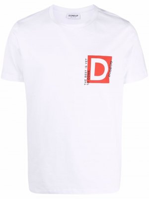 Monogram-print short-sleeve T-shirt DONDUP. Цвет: белый