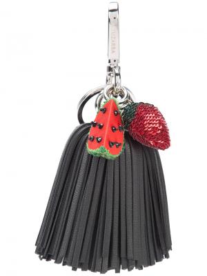 Брелок для ключей с кисточкой и ягодами Altuzarra. Цвет: чёрный