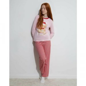 Пижама , размер 12-14л/158-164, красный, розовый Gloria Jeans. Цвет: красный-розовый/красный/розовый