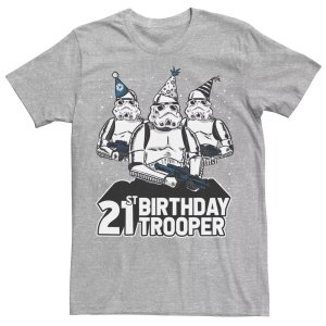 Мужская праздничная шляпа штурмовика «Звездные войны», футболка «Трио» на 21 день рождения Star Wars