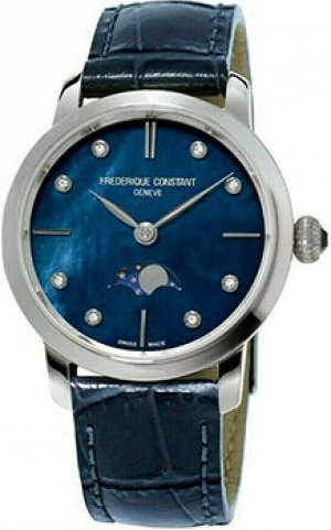 Швейцарские наручные женские часы FC-206MPND1S6. Коллекция Slim Line Moonphase Frederique Constant
