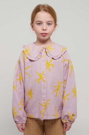 Детская хлопковая рубашка , фиолетовый Bobo Choses