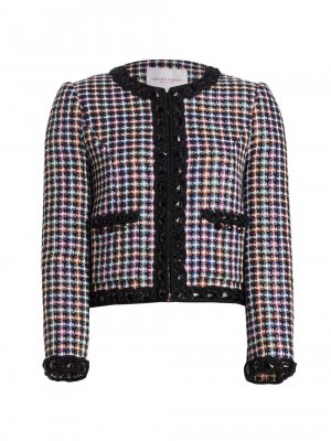 Укороченная куртка без воротника с украшением , разноцветный Carolina Herrera
