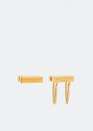 Серьги SAINT LAURENT Asymmetric earrings, золотой