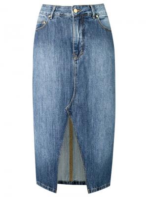 Straight jeans skirt Amapô. Цвет: синий