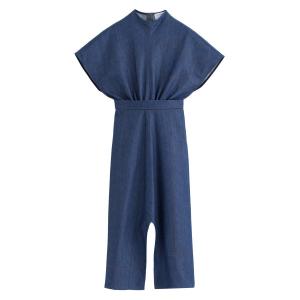 Платье длинное без рукавов из джинсовой ткани QUYNH BUI X LA REDOUTE. Цвет: синий