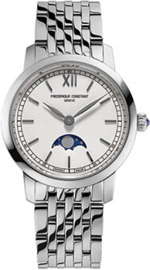 Швейцарские наручные женские часы FC-206SW1S6B. Коллекция Slim Line Moonphase Frederique Constant