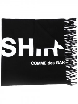 Шарф с логотипом Comme Des Garçons Shirt. Цвет: черный
