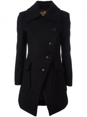 Однобортное пальто Vivienne Westwood Anglomania. Цвет: чёрный