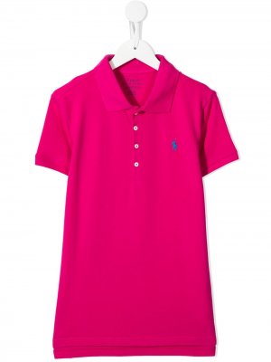 Рубашка поло Polo Pony с короткими рукавами Ralph Lauren Kids. Цвет: розовый