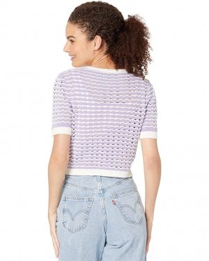 Свитер Crochet Sweater Top V1VX3S01, цвет Lilac/White BCBGeneration