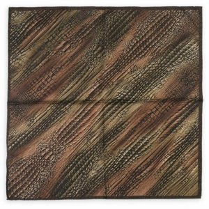 Платок , натуральный шелк, 53х50 см, коричневый Roberto Cavalli. Цвет: коричневый