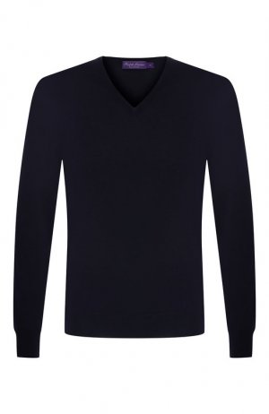 Кашемировый пуловер тонкой вязки Ralph Lauren. Цвет: синий