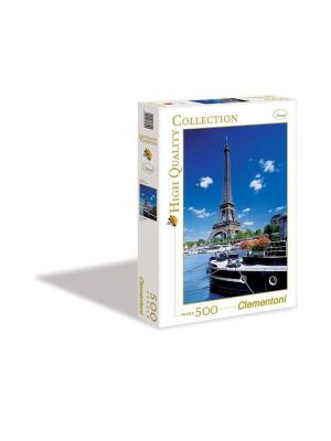 Пазл 500 элементов Париж, Вид на Эйфелевую башню Clementoni. Цвет: синий