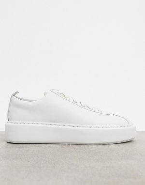 Белые кожаные кроссовки -Белый Grenson