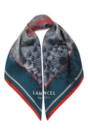Шелковый платок Lancel. Цвет: синий