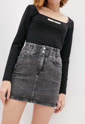 Юбка джинсовая Calvin Klein Jeans. Цвет: серый
