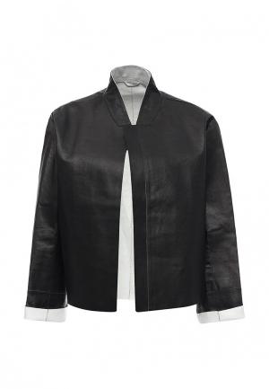 Куртка кожаная Steven-K. Цвет: черный