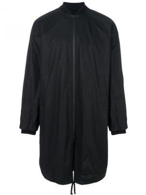 Удлиненная куртка-бомбер Ann Demeulemeester. Цвет: черный