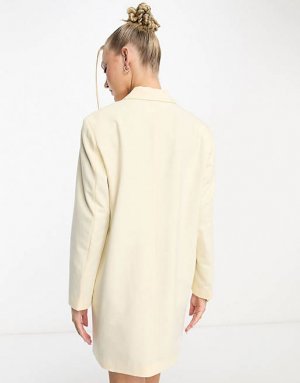 Кремовое мини-платье-пиджак JJXX