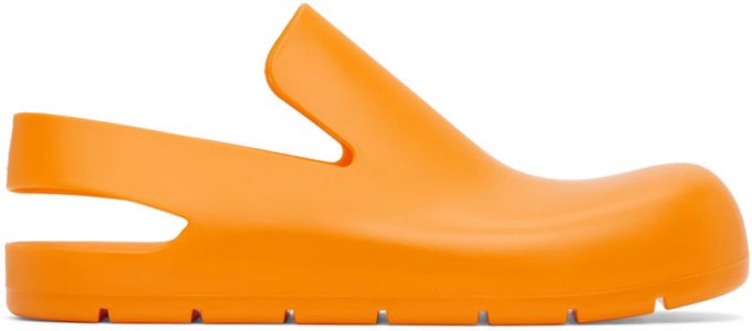 Оранжевые лоферы с лужами , цвет Tangerine Bottega Veneta