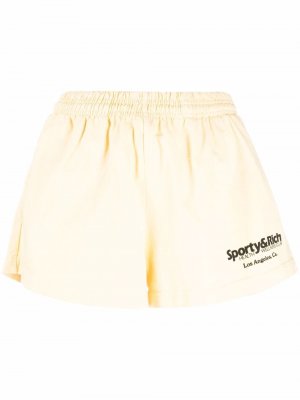 Спортивные шорты с логотипом Sporty & Rich. Цвет: желтый