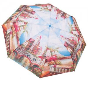 Зонт, мультиколор RAINDROPS. Цвет: красный/коричневый/голубой
