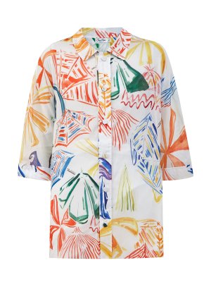 Свободная блуза Remy из дышащего хлопка с принтом CHARO RUIZ IBIZA. Цвет: белый