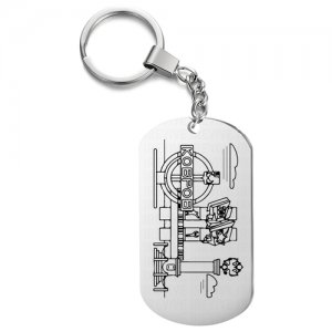 Брелок для ключей «Ковров » жетон с гравировкой, в подарок, города, на сумку UEGrafic. Цвет: серебристый