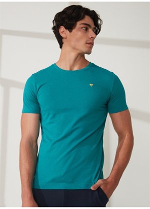 Зеленая мужская футболка с круглым вырезом Fred Mello