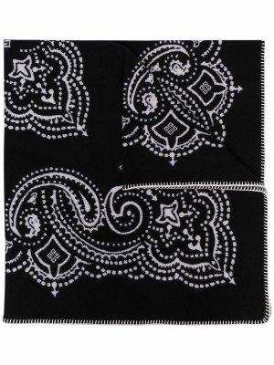 Шерстяной шарф с принтом Givenchy. Цвет: черный