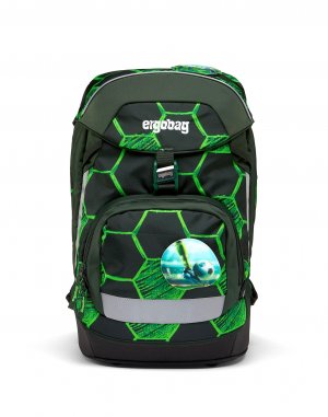 Рюкзак детский , черный/зеленый Ergobag