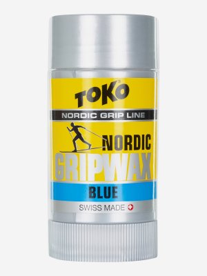 Мазь для лыж TOKO Nordic GripWax Blue, Серебряный. Цвет: серебряный