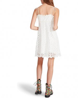 Платье Novelty Cotton and Venise Lace Tulip Mini Dress, белый Betsey Johnson