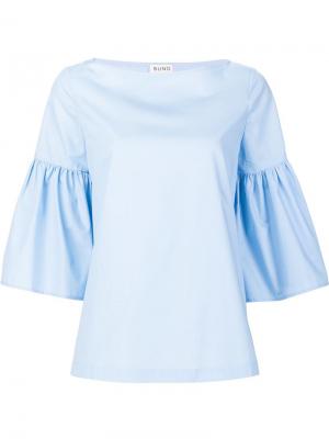 Блузка с оборками Suno. Цвет: синий