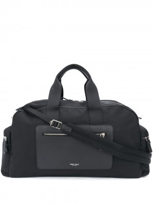 Дорожная сумка с контрастной окантовкой Giorgio Armani. Цвет: черный