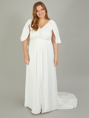 Атласное свадебное платье макси Sophie, цвет слоновой кости Monsoon