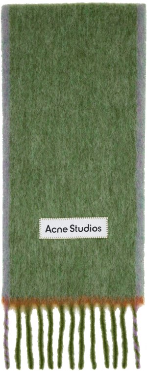 Зеленый узкий шарф , цвет Grass green Acne Studios