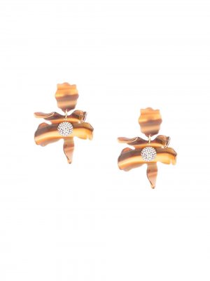 Серьги Lily с кристаллами Lele Sadoughi. Цвет: коричневый