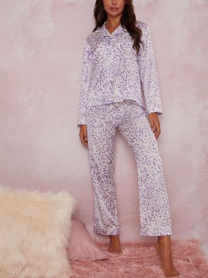 Пижамный комплект с животным принтом, фиолетовый Chi London