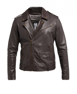 Кожаный пиджак , темно коричневый Bomboogie
