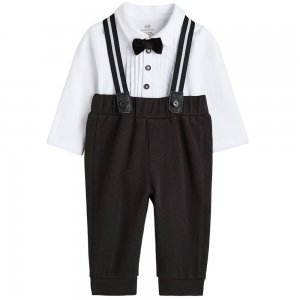 Комплект Tuxedo, 2 предмета, черный/белый H&M