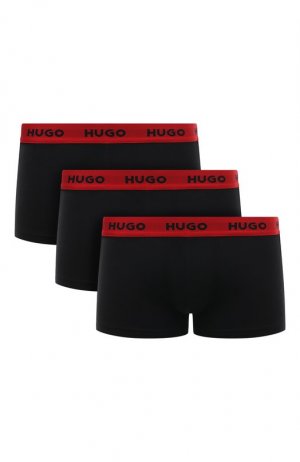 Комплект из трех боксеров HUGO. Цвет: чёрный