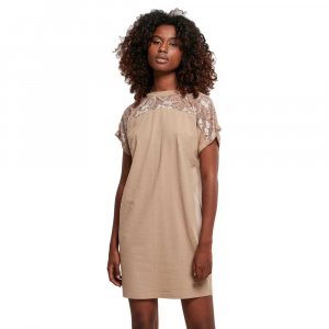 Короткое платье Lace, коричневый Urban Classics