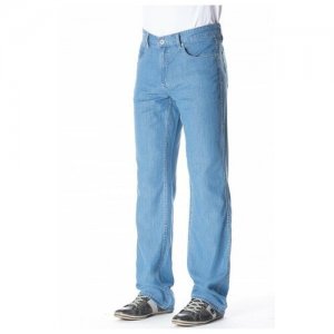Мужские широкие летние джинсы WESTLAND Голубые W5759 LIGHT_BLUE. Цвет: голубой
