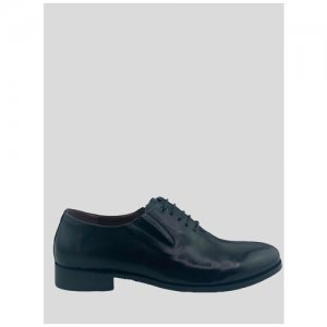 Туфли мужские оксфорды из натуральной кожи на низком квадратном каблуке, модель с вертикальным швом (4792) Цвет: Черный Philip smit. Цвет: черный